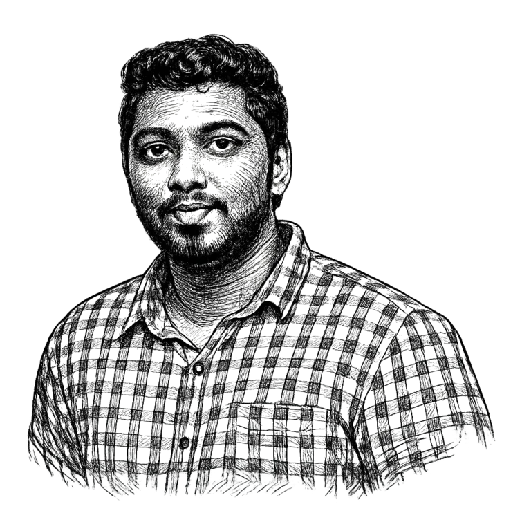 Portrait illustration of Lahiru Himesh Madusanka